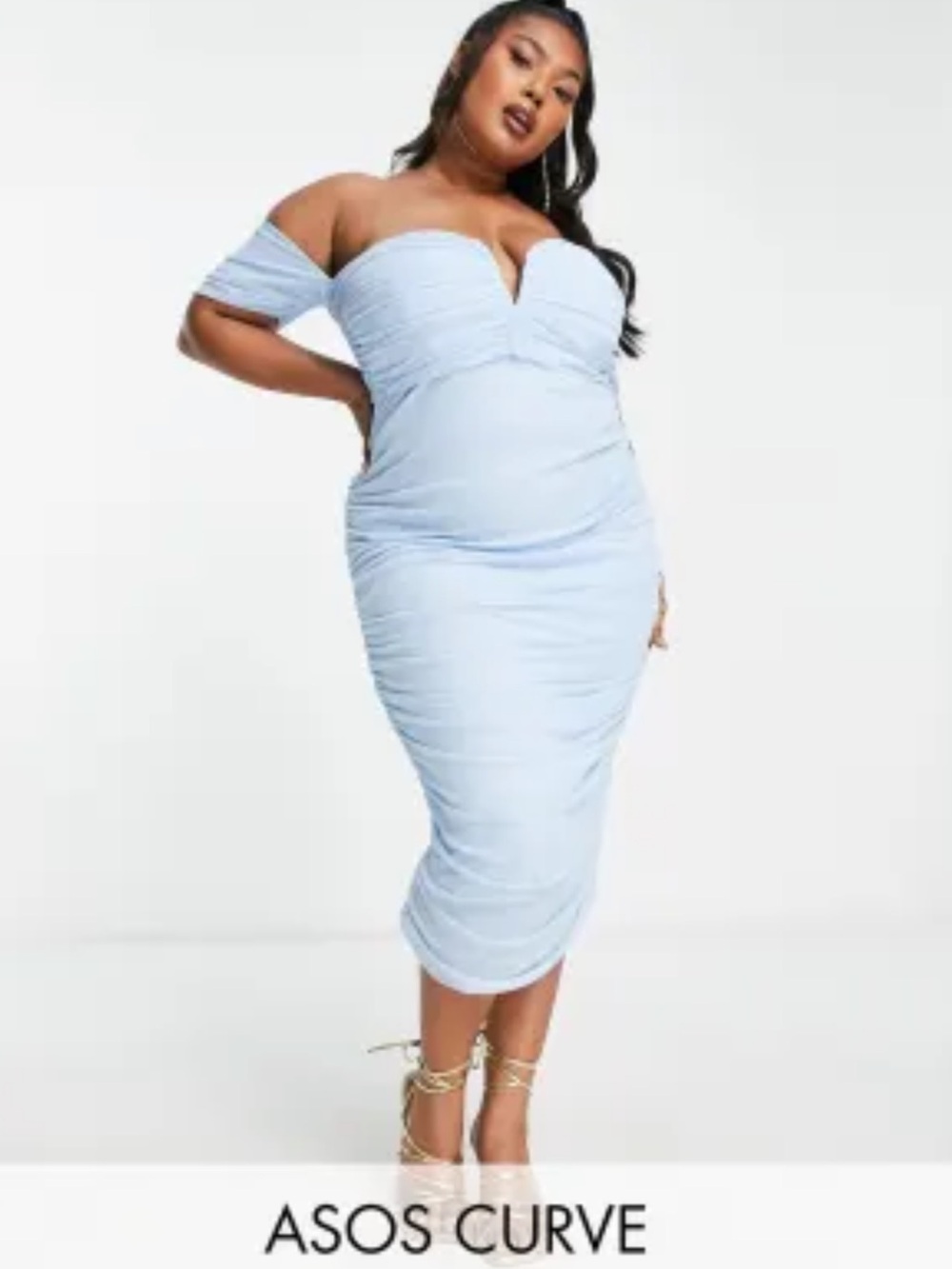 ASOS Light Blue Midi Dress